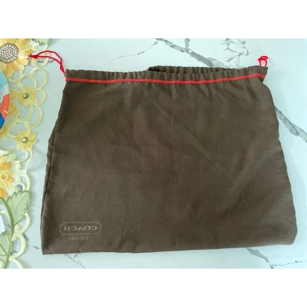 Coach brown with red string dust bag EUC - Picture 4 of 6